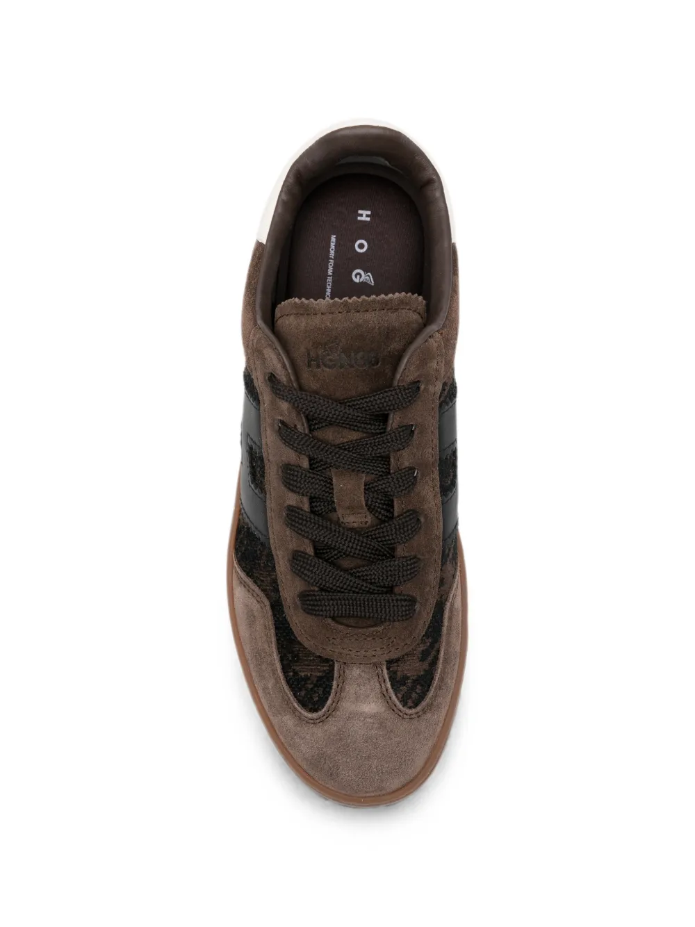 Hogan Sneakers met pied-de-poule print Bruin