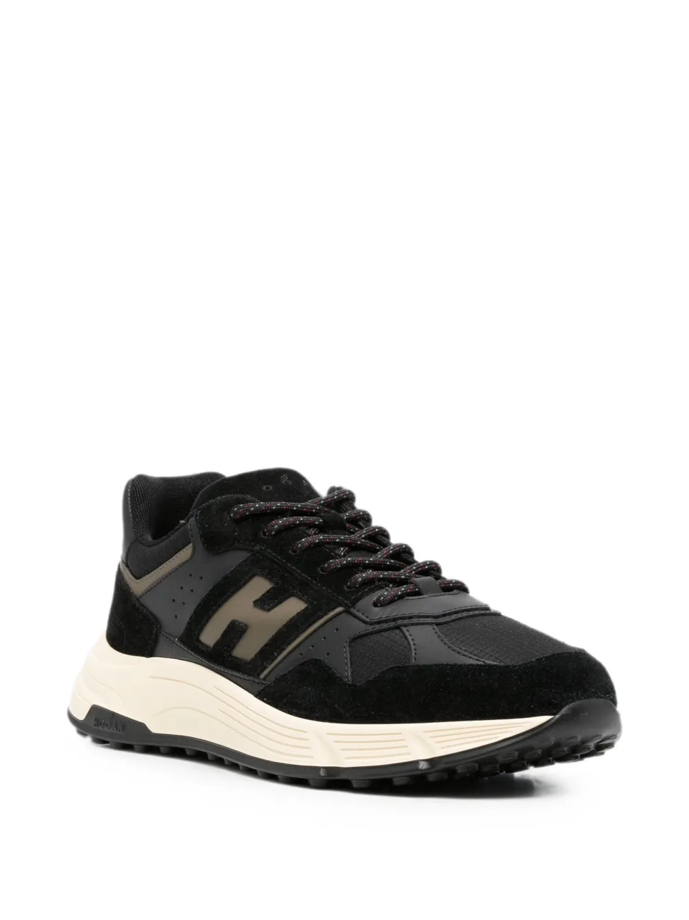 Hogan logo-patch sneakers Zwart