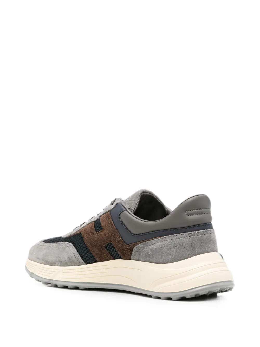 Hogan logo-patch sneakers Grijs