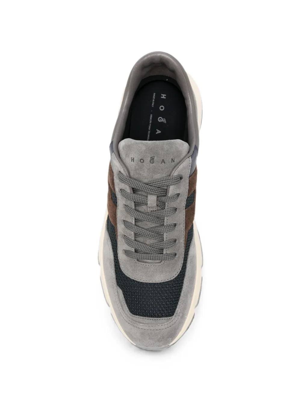 Hogan logo-patch sneakers Grijs