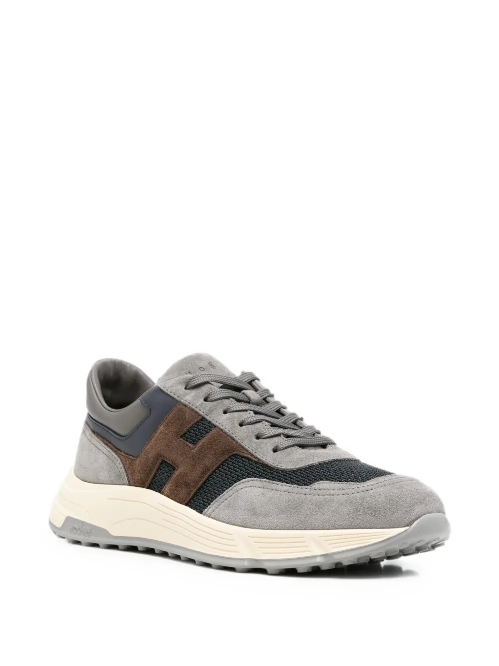 Hogan logo-patch sneakers Grijs