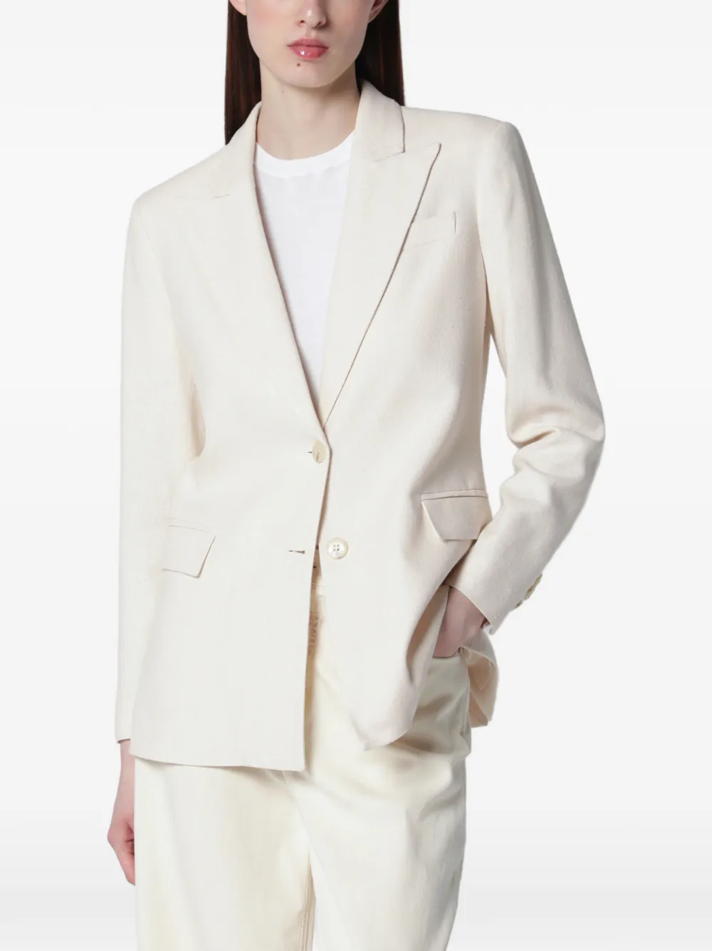 VITOVI single-breasted silk blazer - Toni neutri