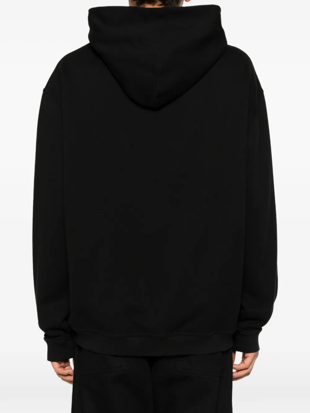 Maison Margiela Hoodie met geborduurd logo Zwart