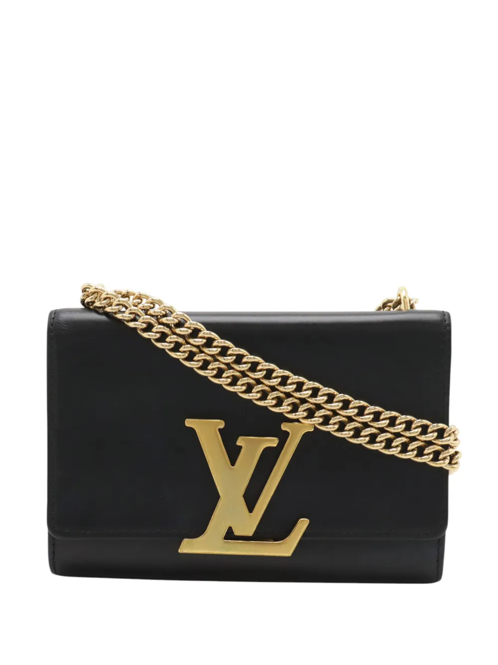 Louis Vuitton Pre-Owned 2015 Leather Louise Chain MM crossbody bag - Nero