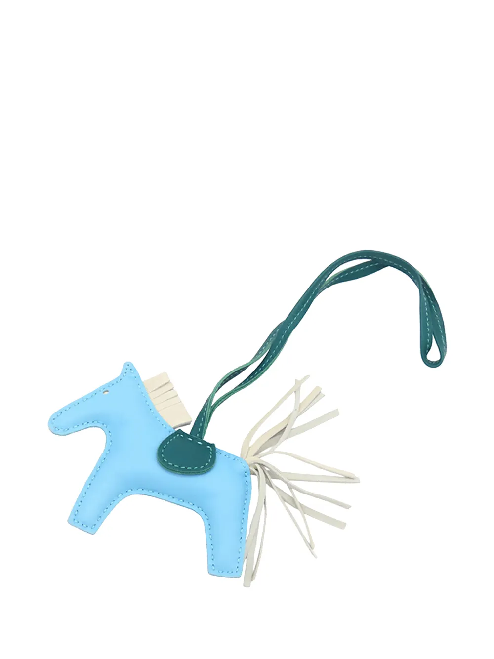 Hermès Pre-Owned 2000-2026 Milo Lambskin Grigri Rodeo Bag Charm PM key chain - Blu