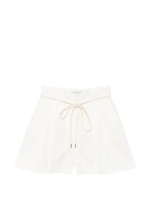 Lee Mathews belted pleated shorts