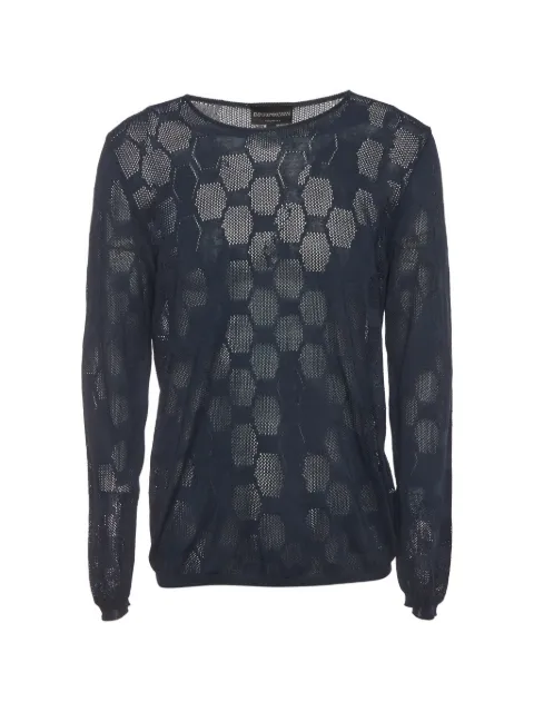 Emporio Armani Pre-Owned open-knit semi-sheer sweater