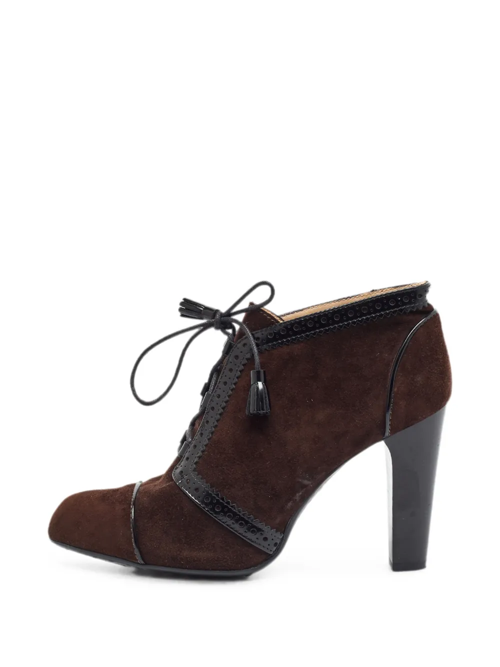 Tod's Vintage lace-up tassel ankle boots - Braun