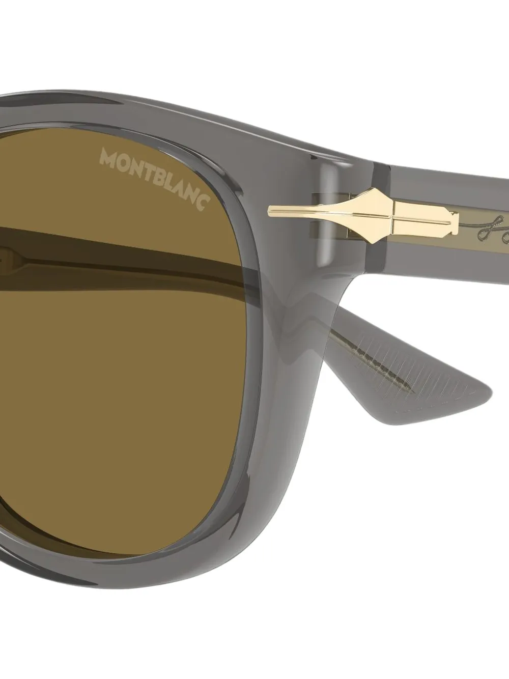 Montblanc Zonnebril met geometrisch montuur Grijs
