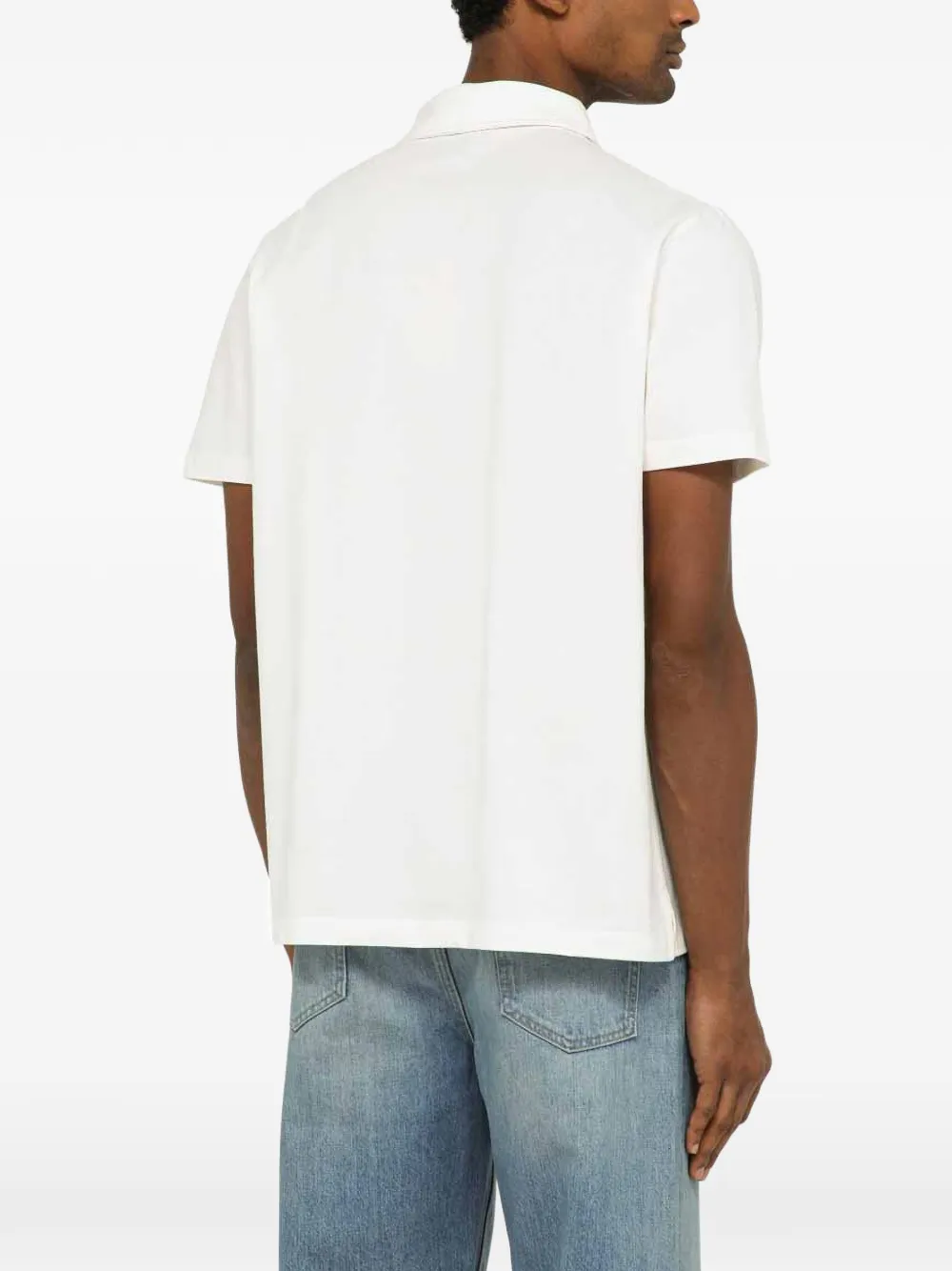 A.P.C. Poloshirt met geborduurd logo Wit