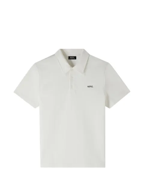 A.P.C. logo-embroidered polo shirt