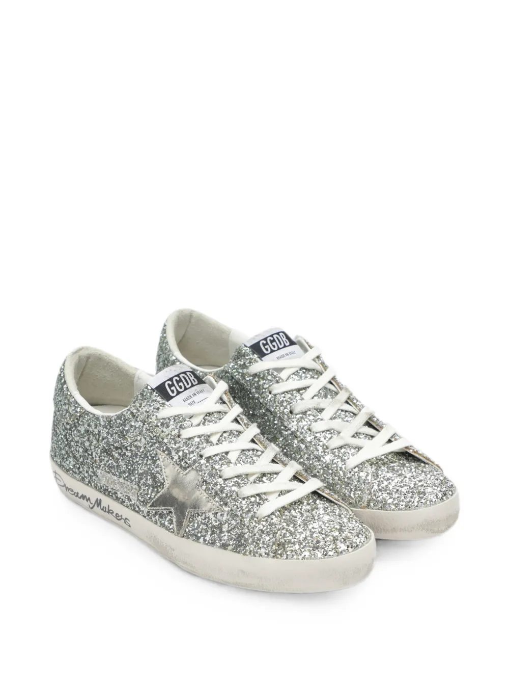 Golden Goose glitter-effect sneakers Zilver