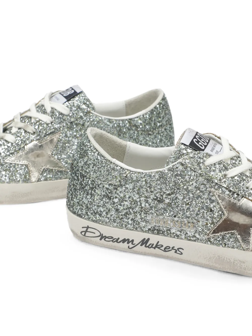 Golden Goose glitter-effect sneakers Zilver
