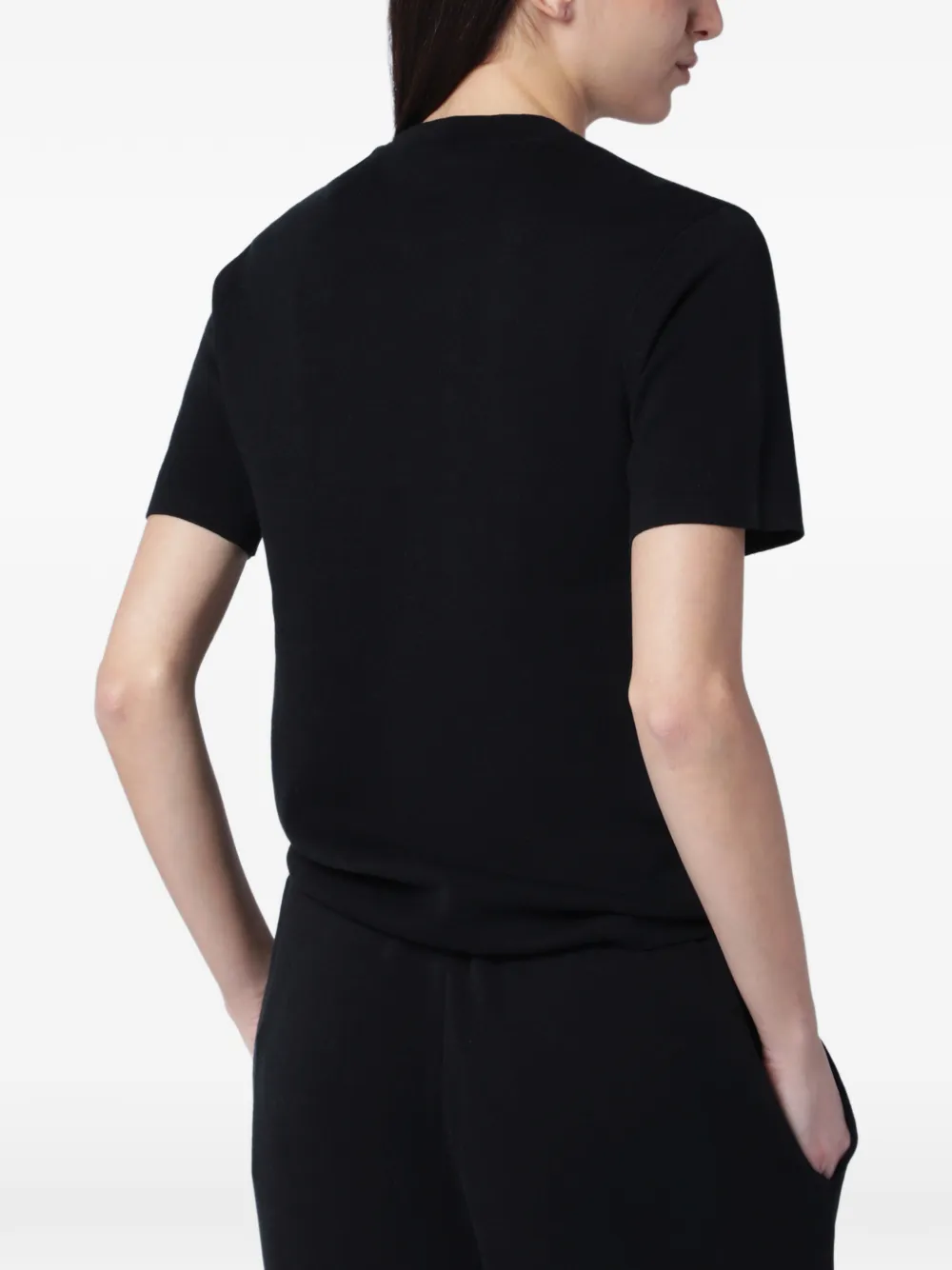 ENTIRE STUDIOS Slim-fit gebreid T-shirt Zwart