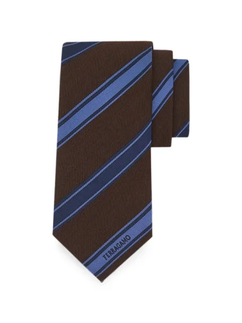 Ferragamo regimental jacquard tie