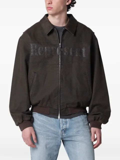 Represent Roscoe logo-appliqué bomber jacket