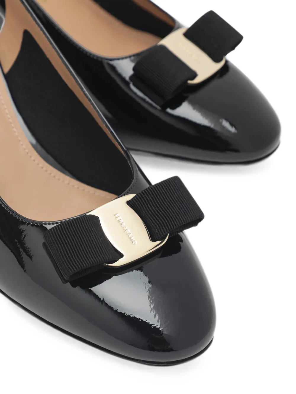 Ferragamo Vara bow slingback pumps Zwart