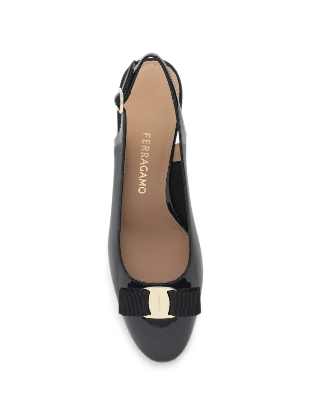 Ferragamo Vara bow slingback pumps Zwart