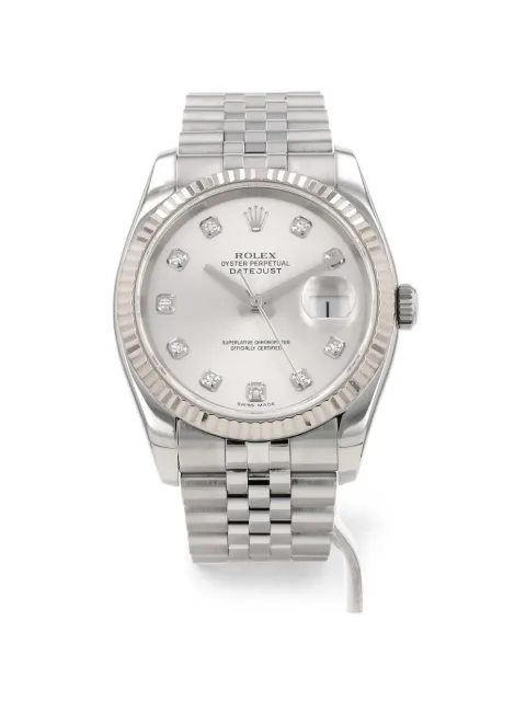 Rolex reloj Datejust de 36 mm con bisel estriado