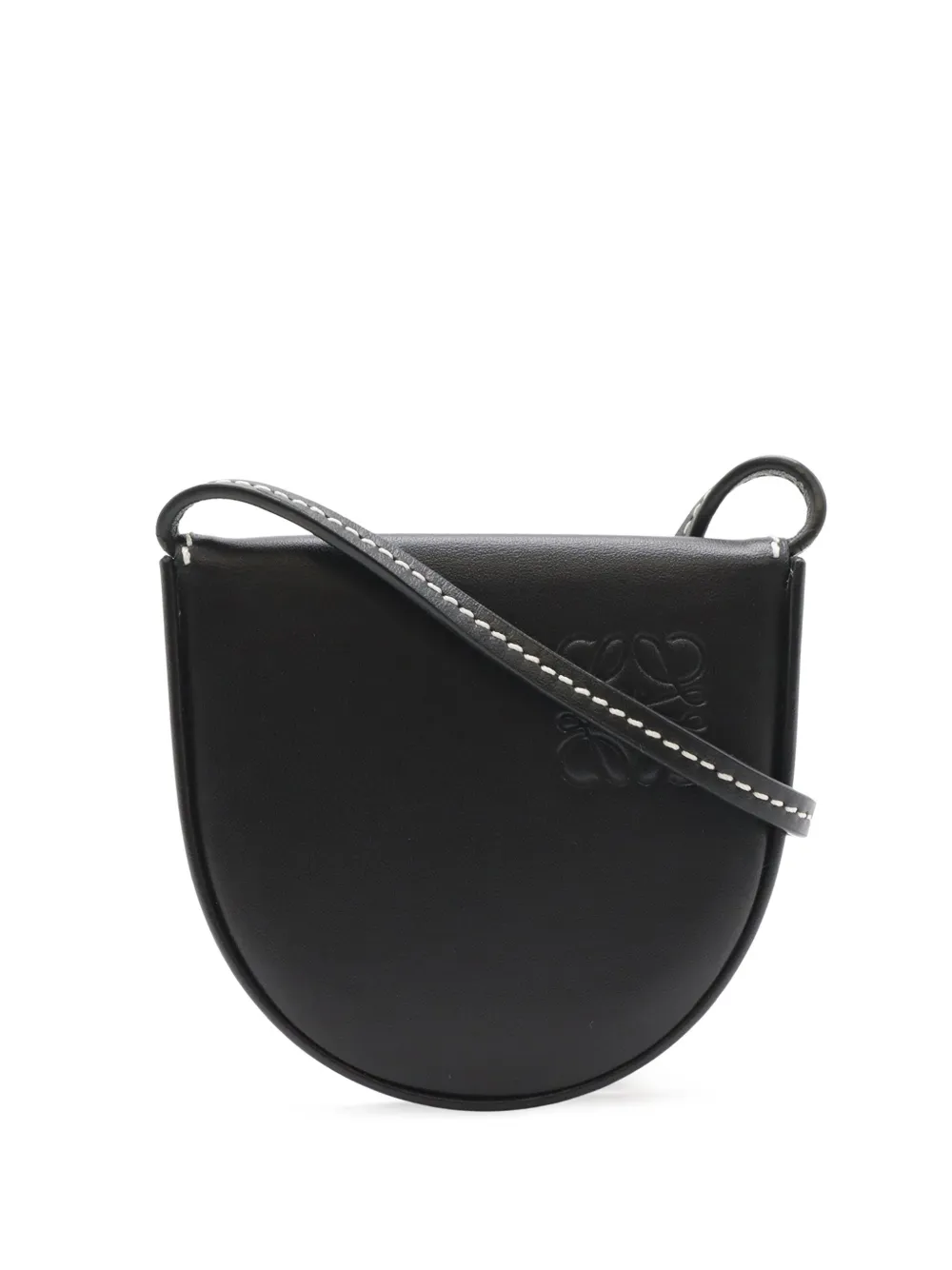 Loewe Pre-Owned 2021 Mini Soft Calfskin Anagram Heel Pouch crossbody bag - Nero
