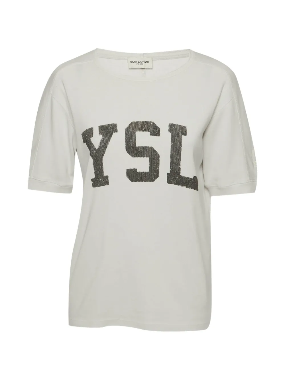 Saint Laurent Pre-Owned logo-print T-shirt - Toni neutri