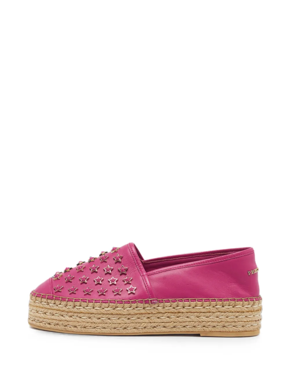 Philipp Plein star-studded platform espadrilles - Rosa