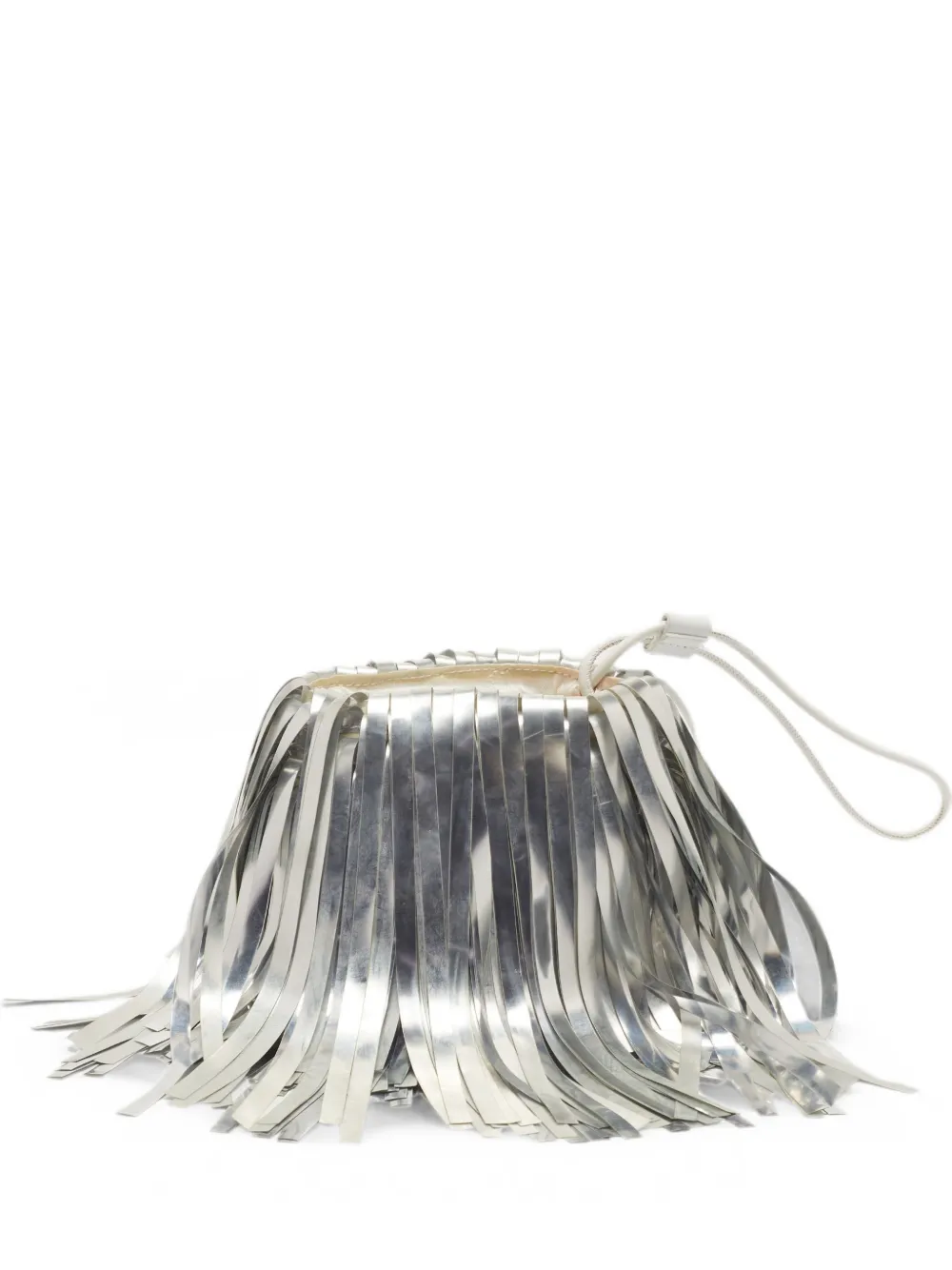 Off-White Pre-Owned fringed clutch bag - Silber