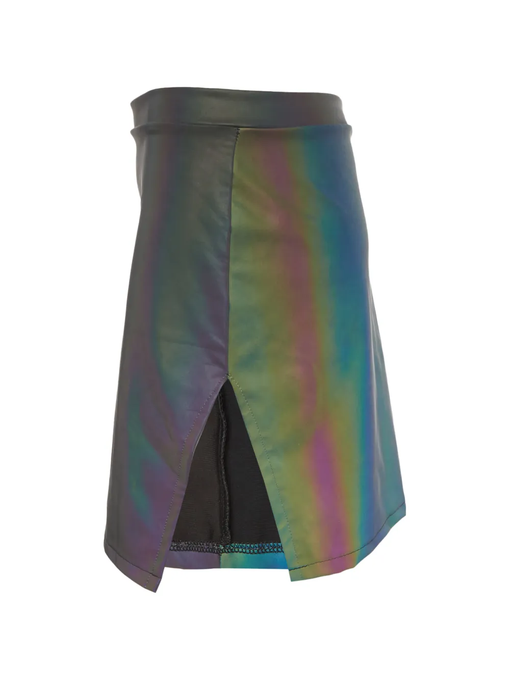 424 iridescent slit mini skirts - Grün