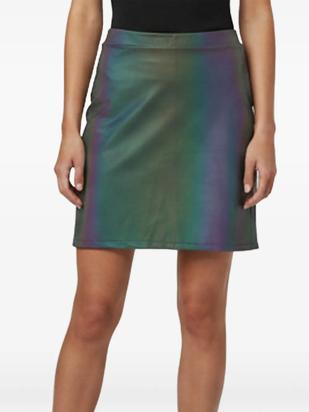 424 iridescent slit mini skirts - Verde