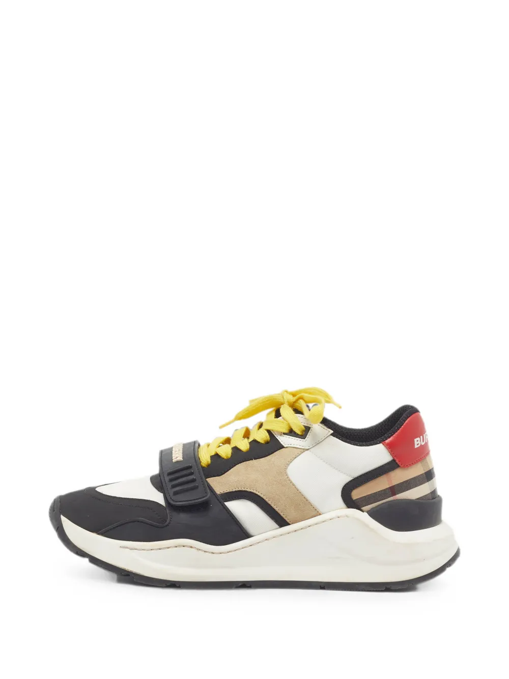 Burberry Pre-Owned Ramsey touch-strap sneakers - Bianco