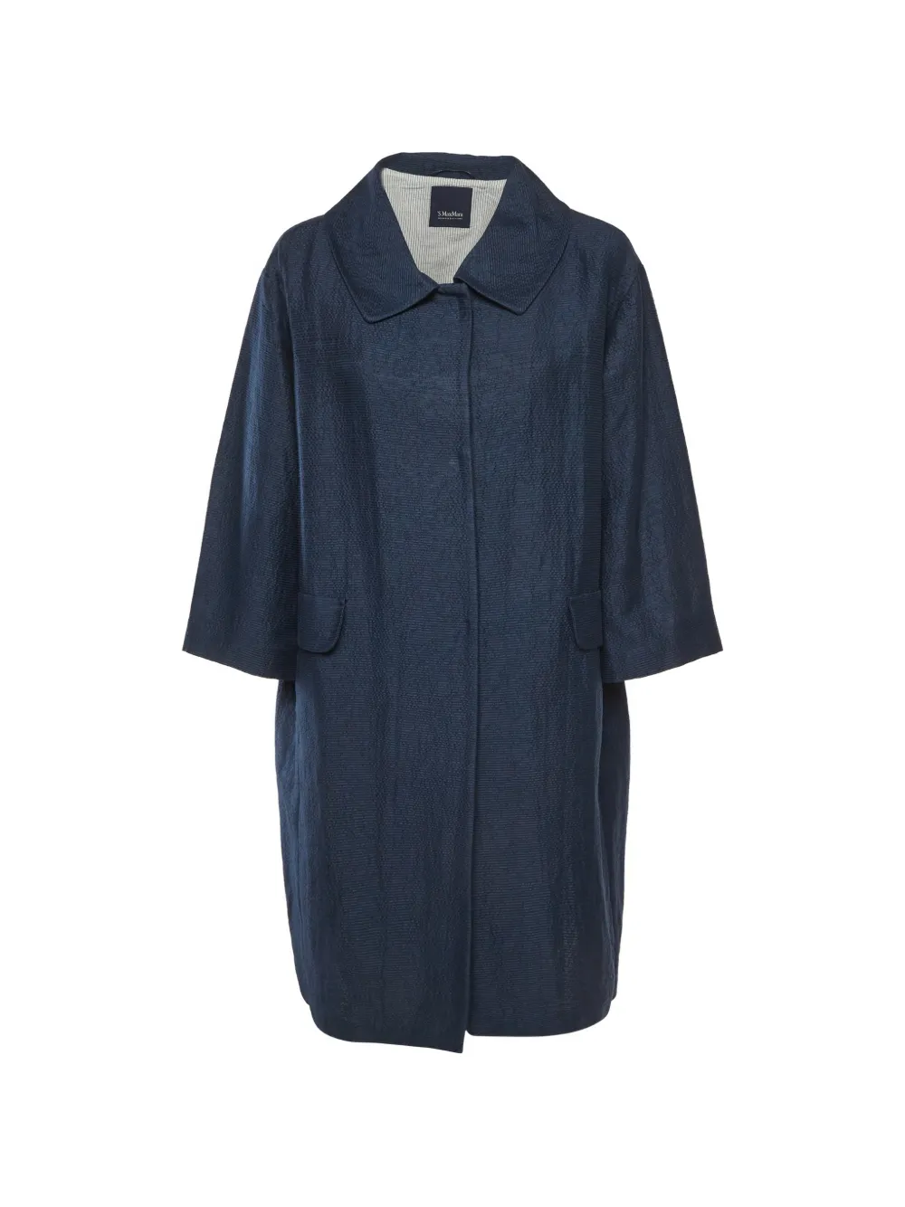 'S Max Mara textured three-quarter sleeve coat - Blau