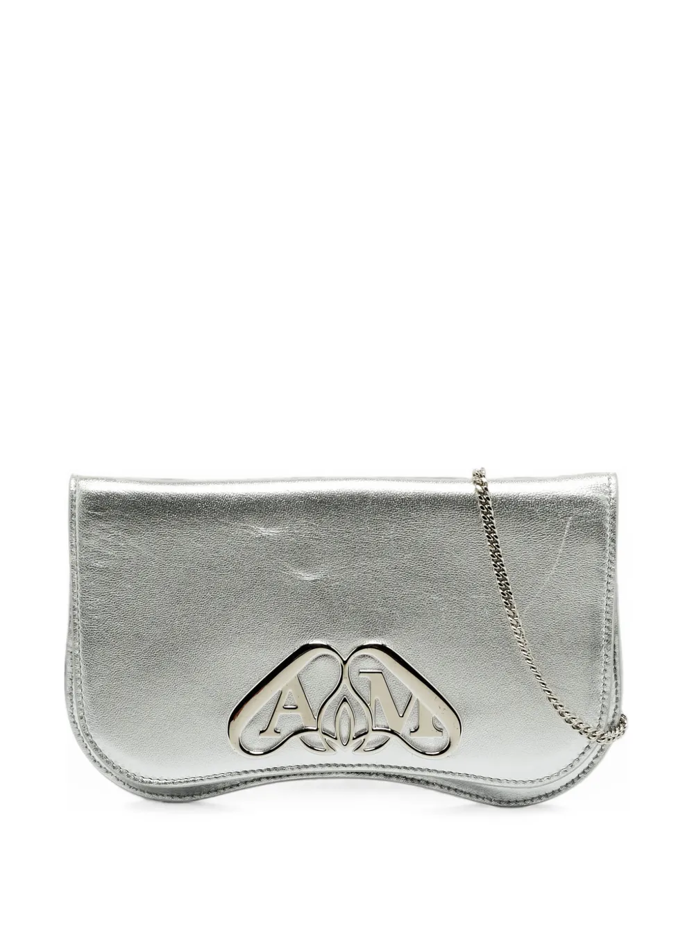 Alexander McQueen Pre-Owned mini pochette The Seal à bride en chaîne - Argent