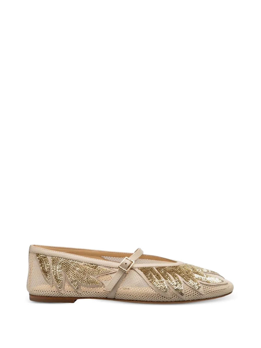 Kat Maconie Jonna ballerina's verfraaid met pailletten Beige