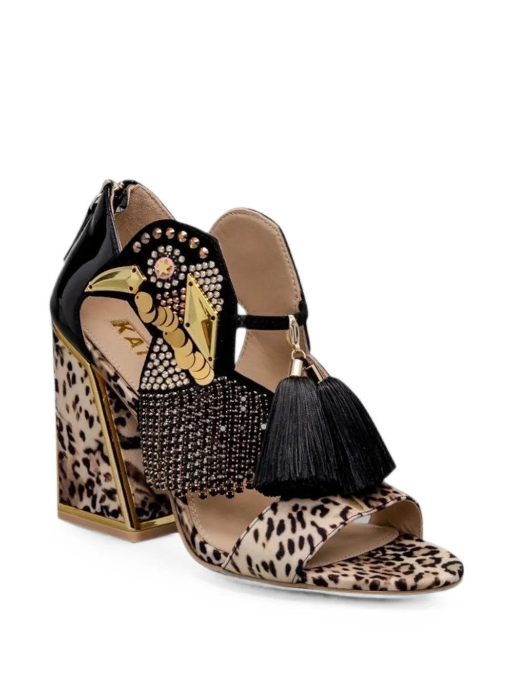 Kat Maconie Verfraaide sandalen met kwastje Bruin