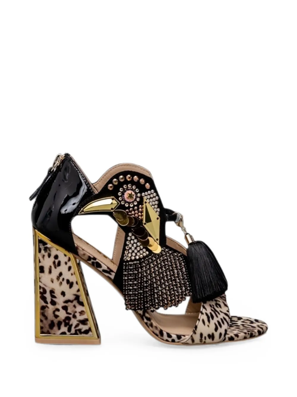 Kat Maconie Verfraaide sandalen met kwastje Bruin