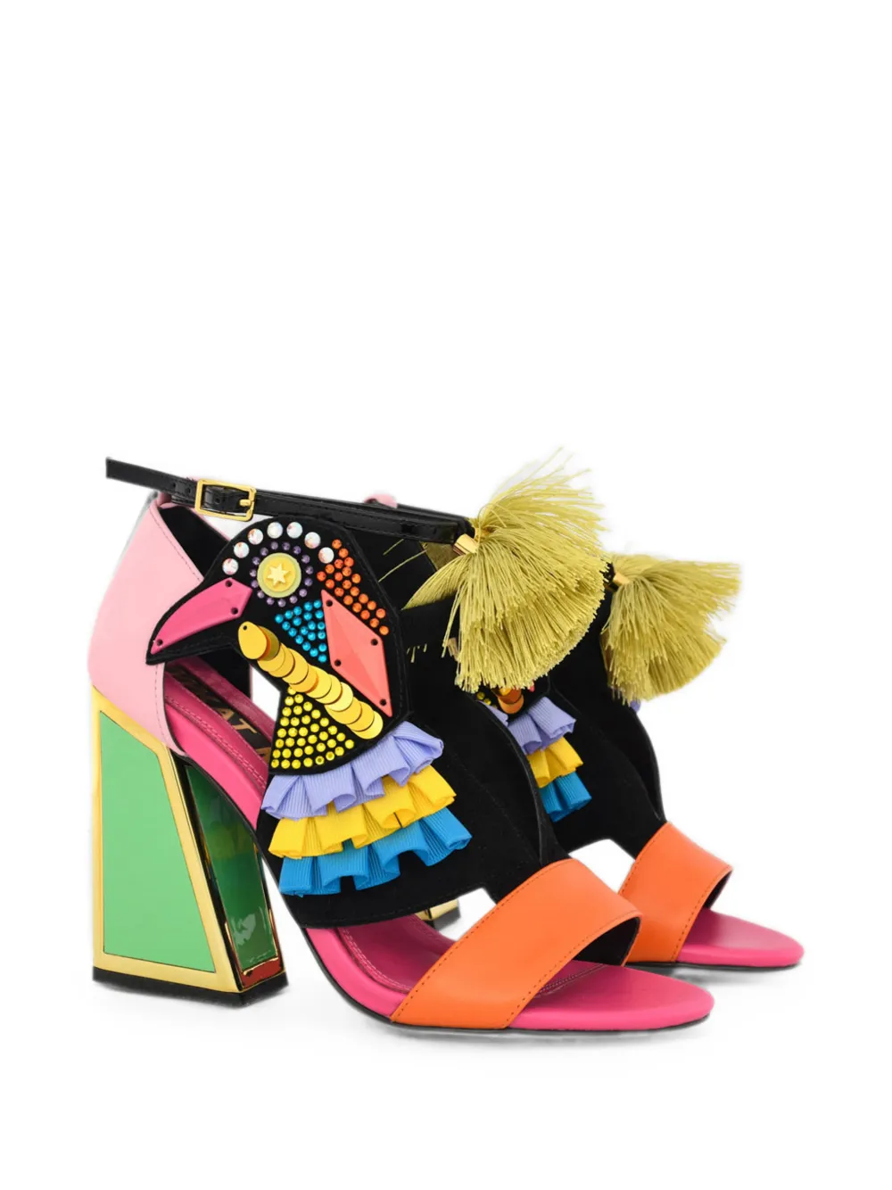 Kat Maconie Aya sandalen verfraaid met vogels Roze