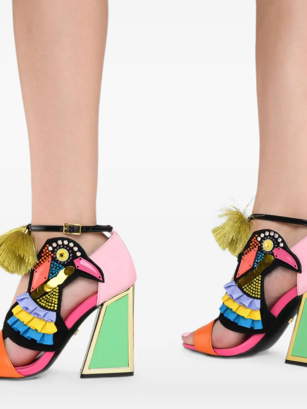 Kat Maconie Aya sandalen verfraaid met vogels Roze