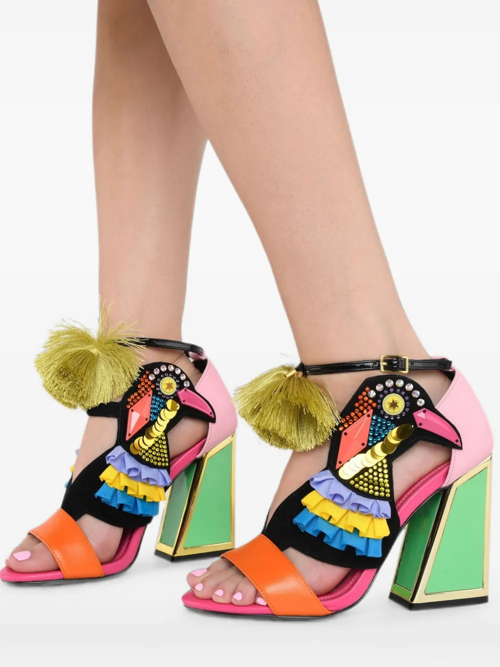 Kat Maconie Aya sandalen verfraaid met vogels Roze