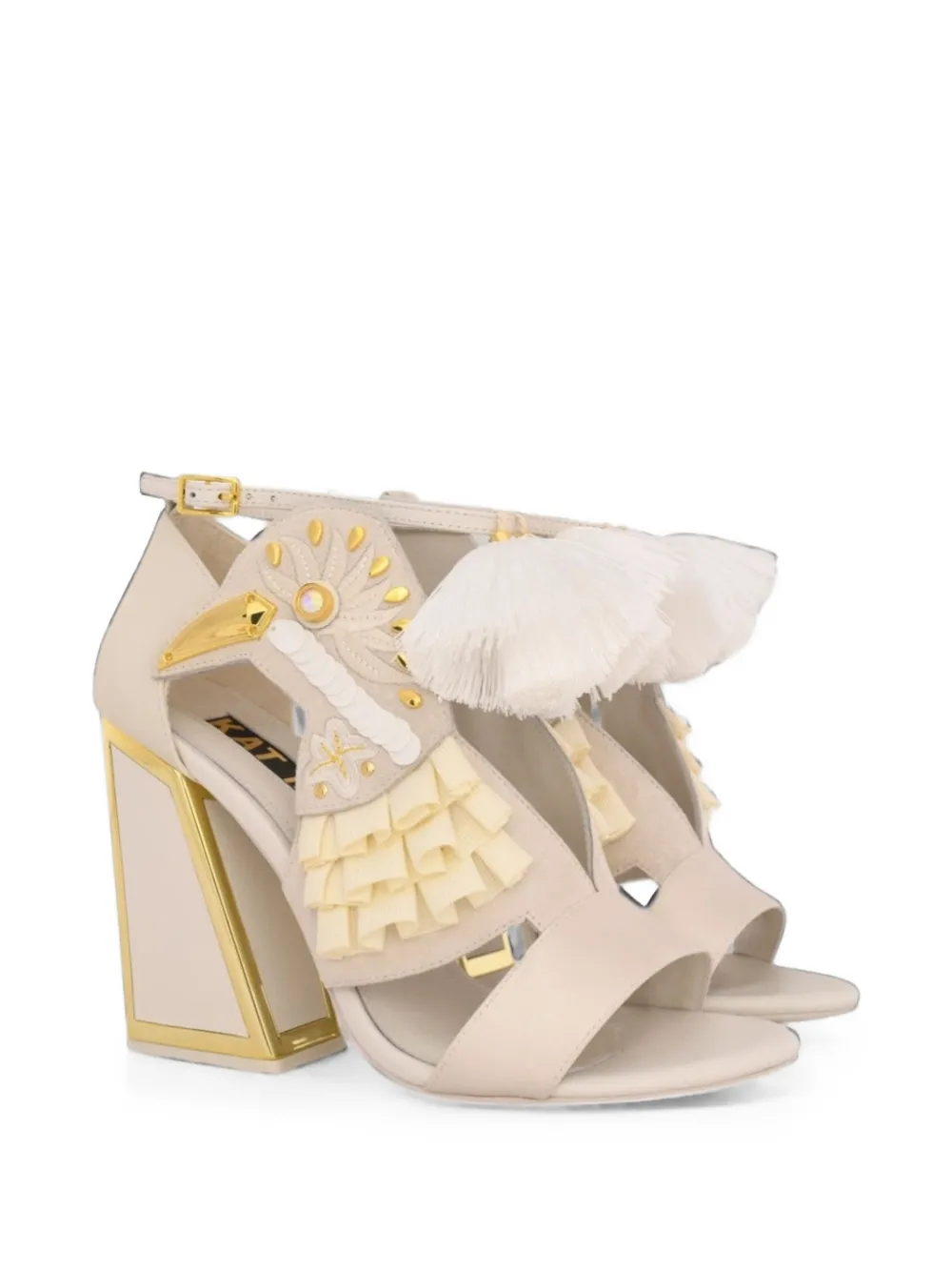 Kat Maconie Aya sandalen verfraaid met vogels Wit