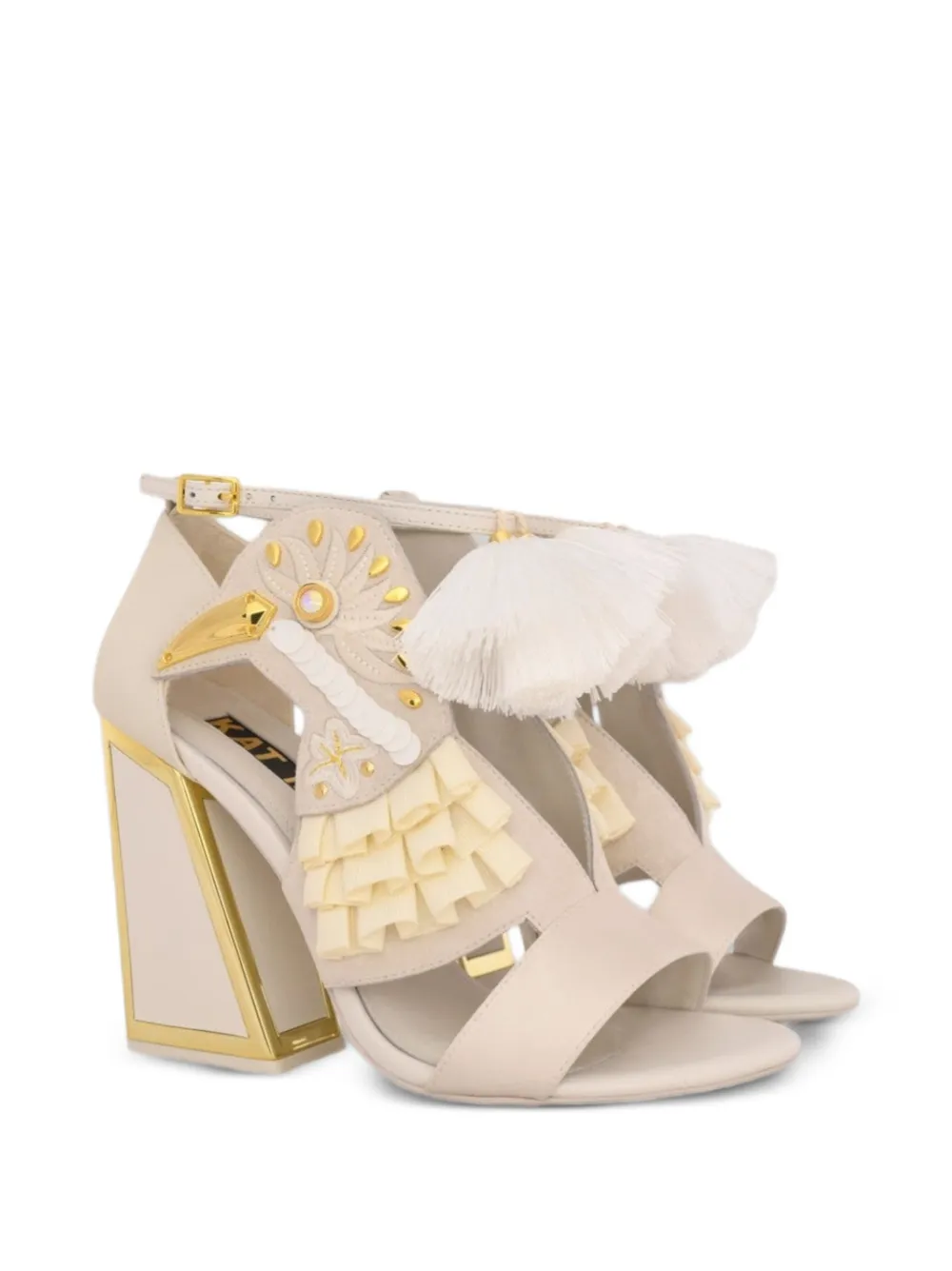 Kat Maconie Aya bird-embellishment sandals