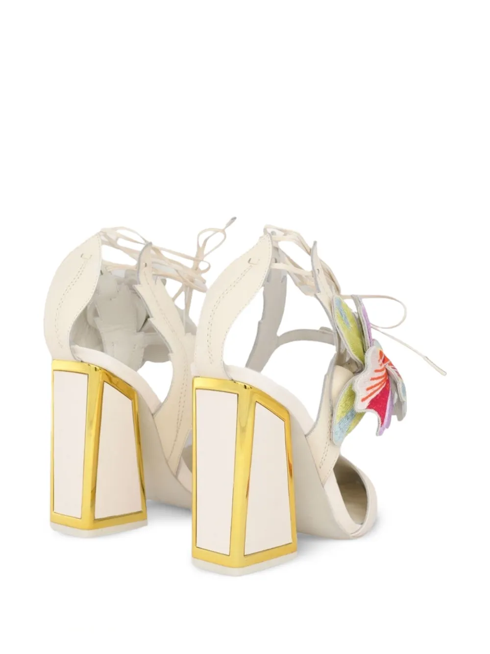 Kat Maconie Amanza pumps met bloemen-applicatie Beige