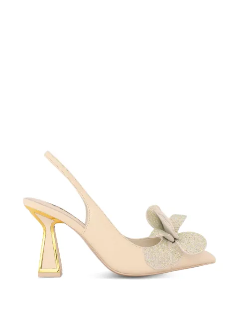 Kat Maconie Henni crystal-embellished floral slingback pumps