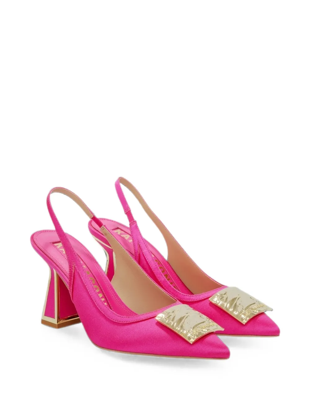 Kat Maconie Katia slingback pumps met logoplakkaat Roze