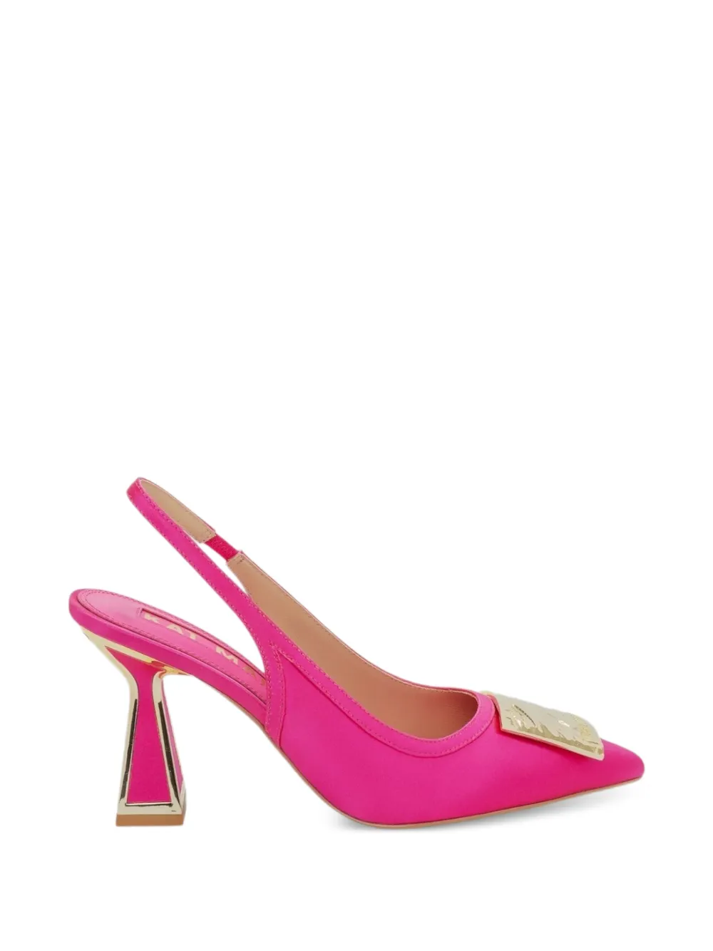 Kat Maconie Katia slingback pumps met logoplakkaat Roze