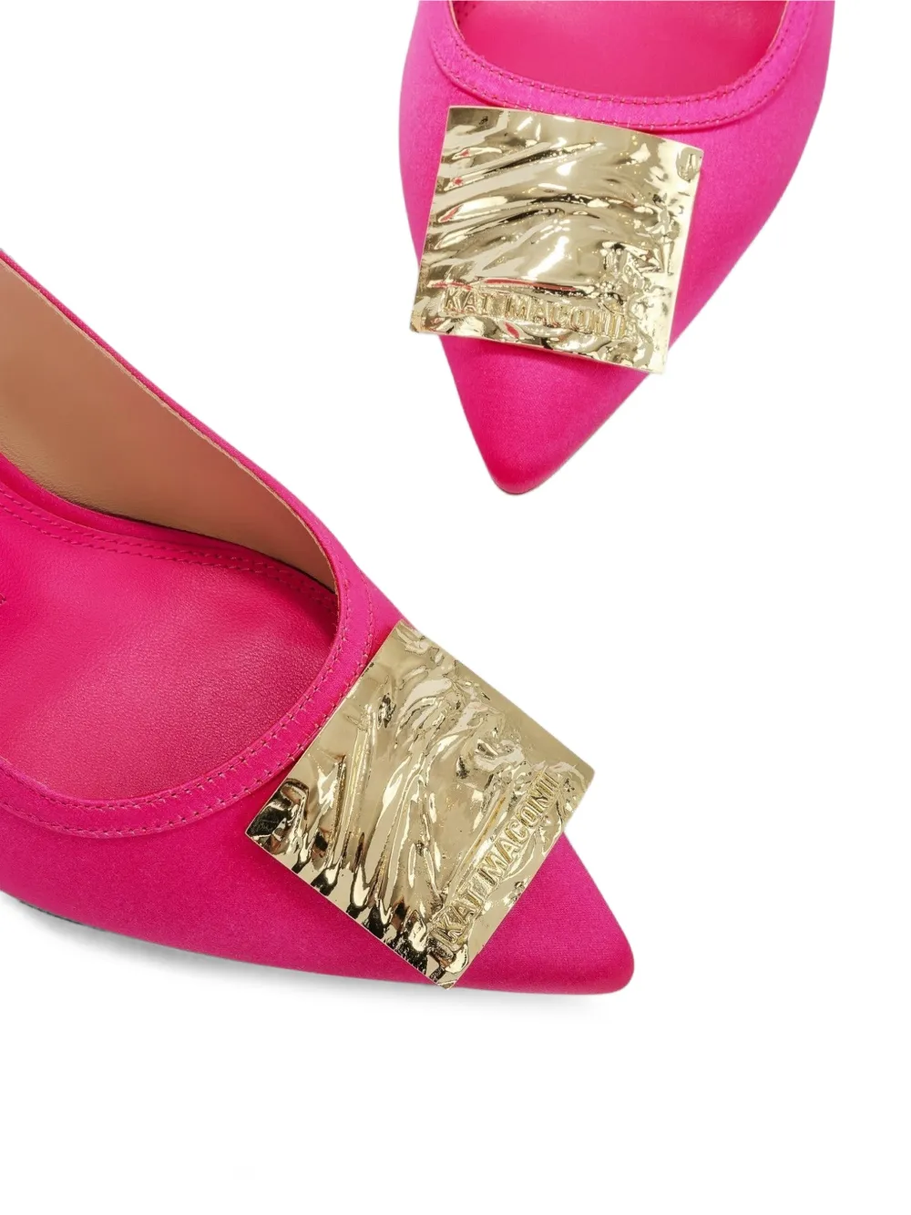 Kat Maconie Katia slingback pumps met logoplakkaat Roze