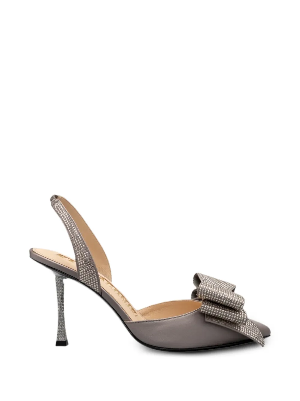 Kat Maconie escarpins à nœud orné de cristaux Mahira - Gris