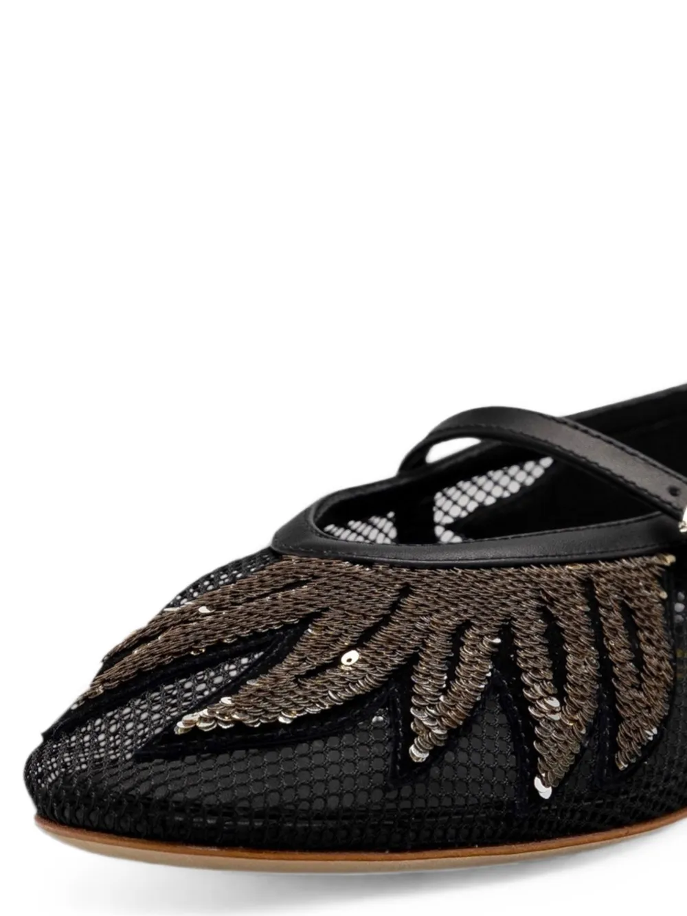 Kat Maconie Joanna ballerina's verfraaid met pailletten Zwart