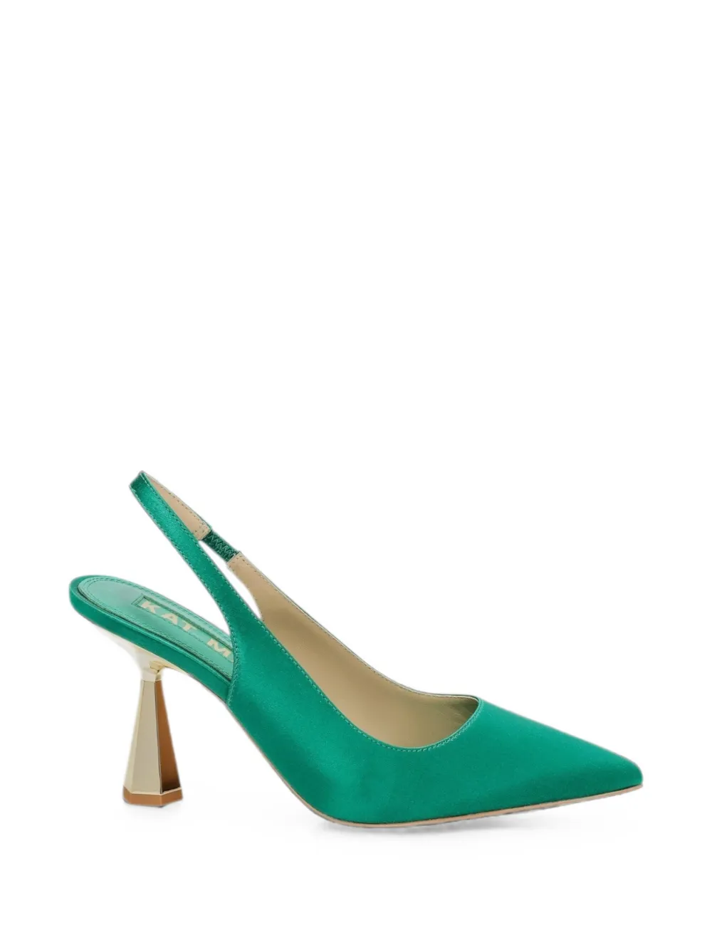 Kat Maconie Diana slingback pumps met puntige neus Groen