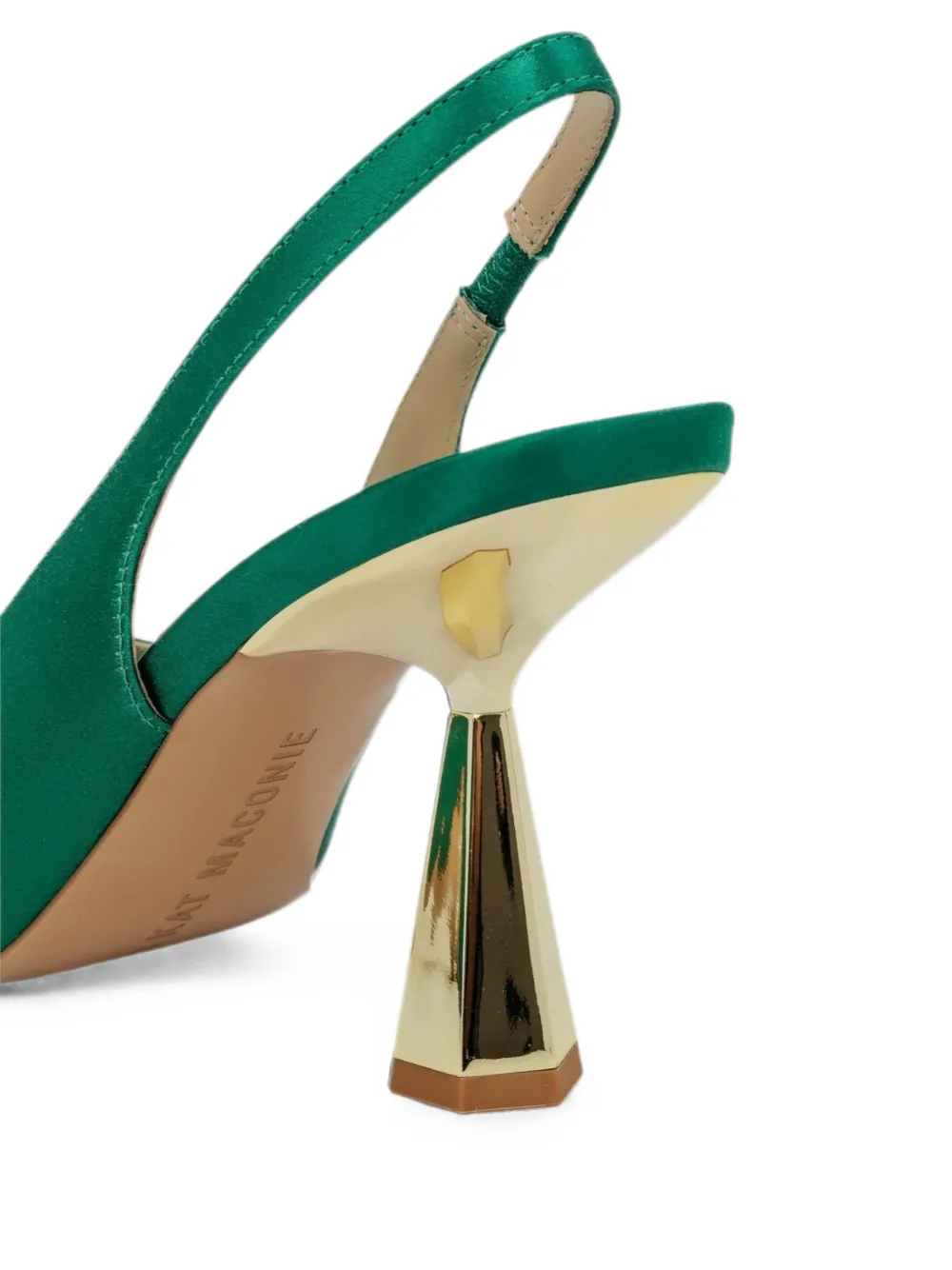 Kat Maconie Diana slingback pumps met puntige neus Groen