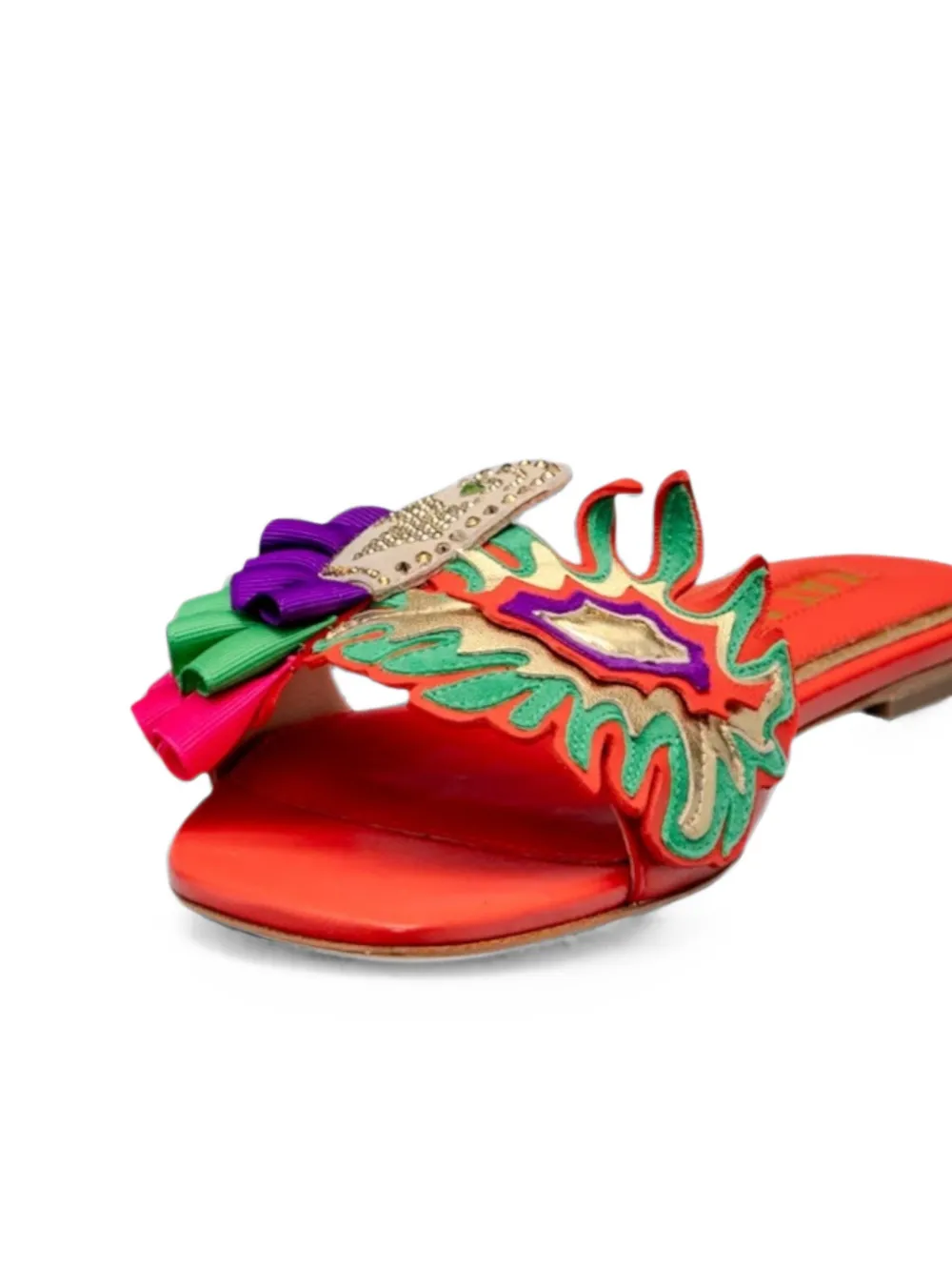Kat Maconie Sandalen met ruches Rood